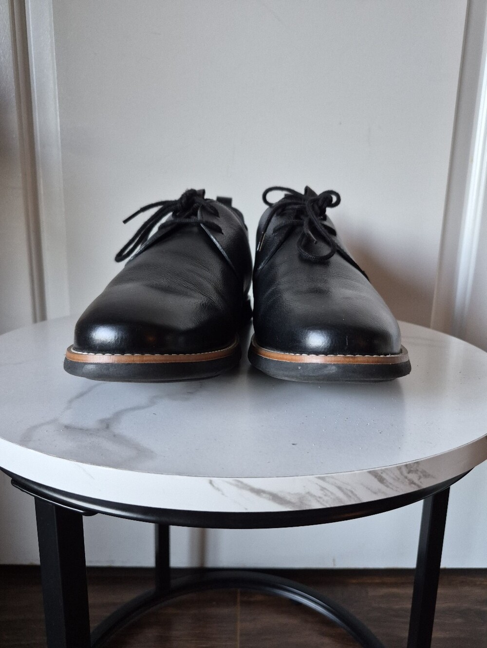 Hush Puppies Black Lace-Up Oxford Style Dress Casual Shoes Mens Size 11 - Picture 3 of 12